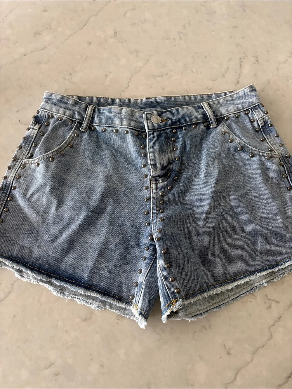 Vocal USA Studded Denim Shorts Jean